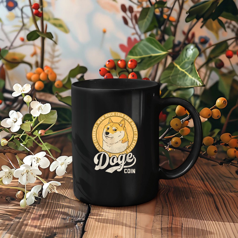 Dogecoin Doge Coin Logo Shiba Inu Dog Crypto Currency Meme Mug