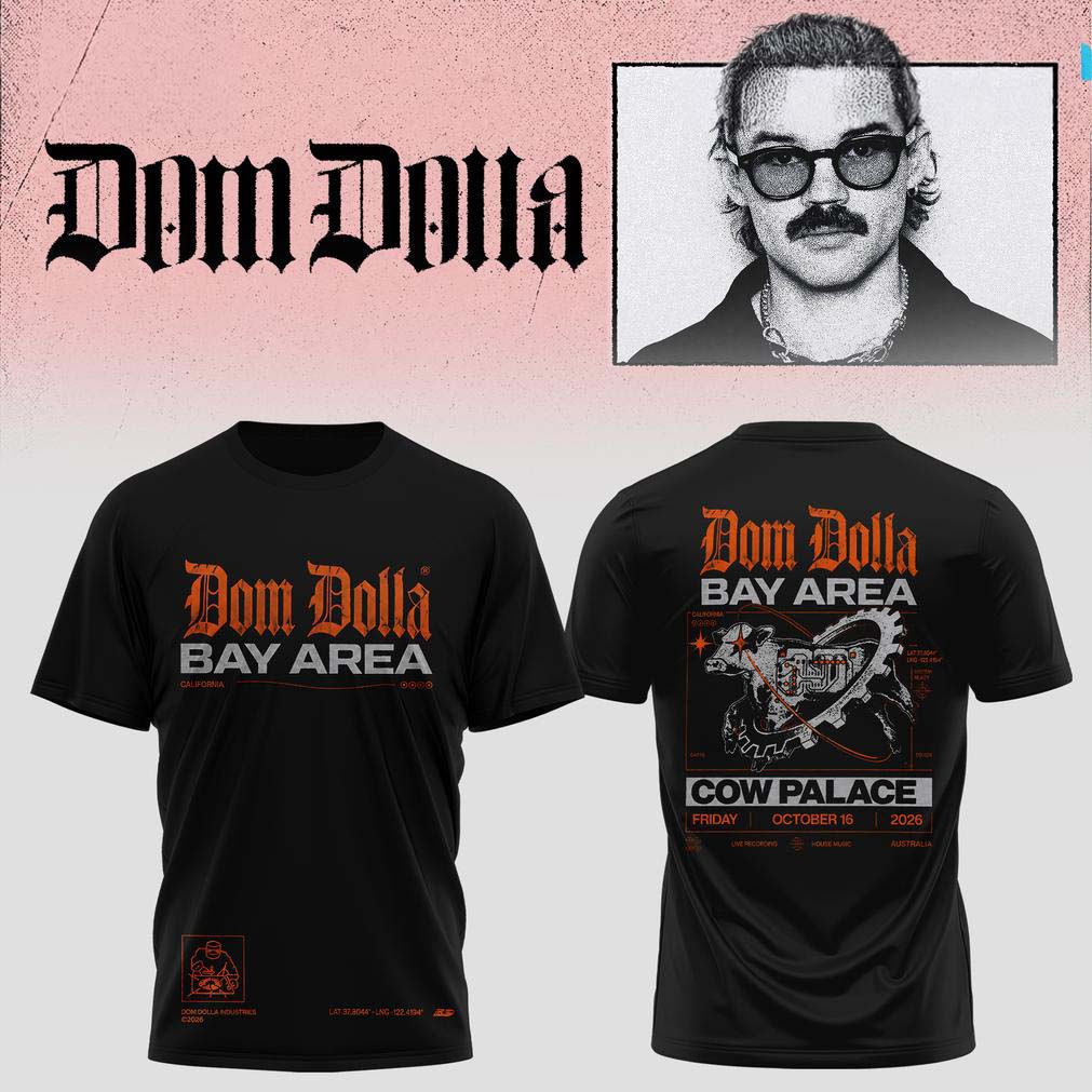 Dom Dolla Bay Area Tour Black Concert T-Shirt - Best Gift for Fans