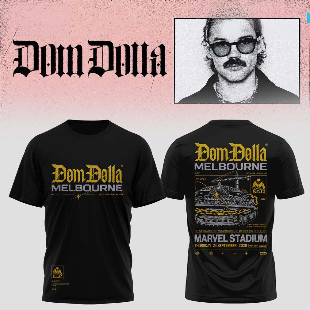 Dom Dolla Melbourne Tour Black T Shirt - Best Gift for Fans