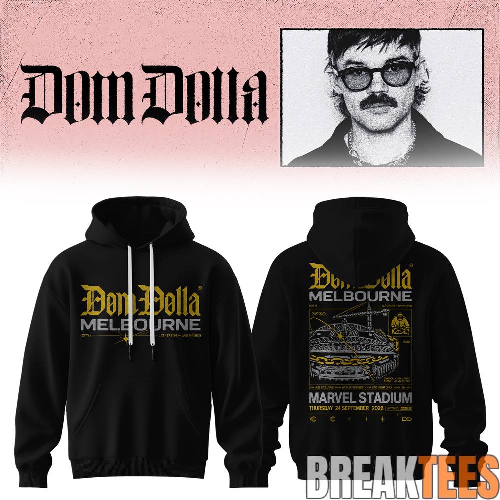 Dom Dolla Tour 2026 Melbourne Marvel Stadium Edition Hoodie