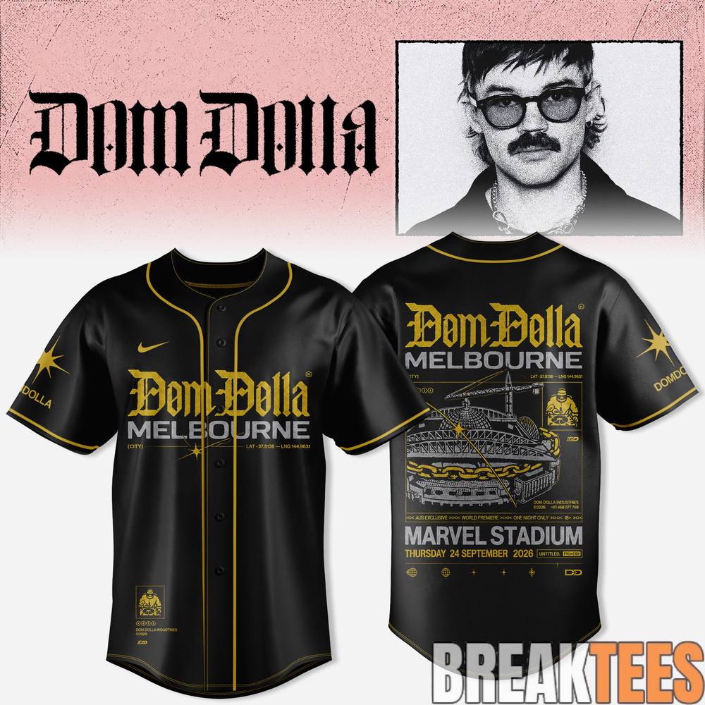 Dom Dolla Marvel Stadium Edition Melbourne Tour 2026 Custom Jersey