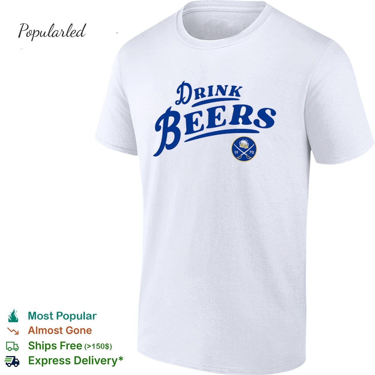 Drink Beer Buffalo Sabres since 1970 parody shirt
