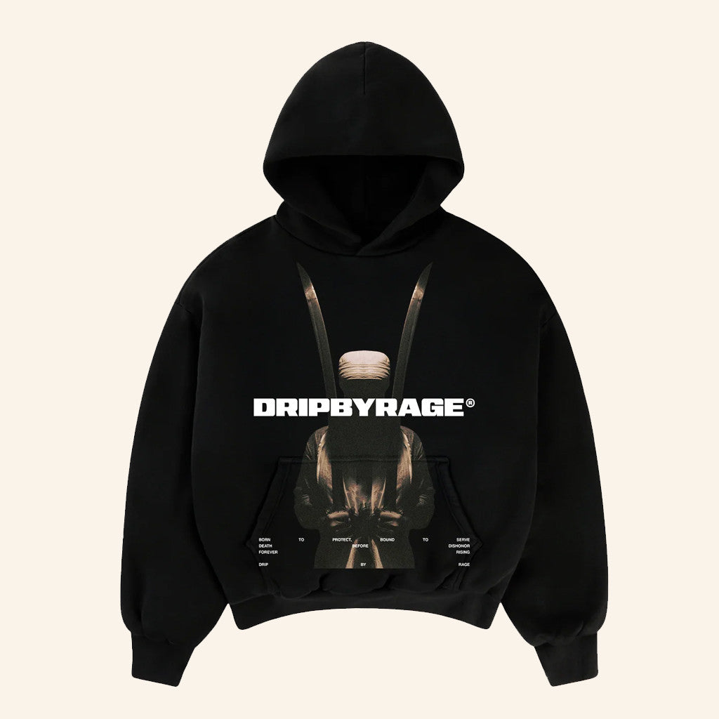 Drip By Rage Merch Contempt Black Hoodie Christmas Gifts For Young Men