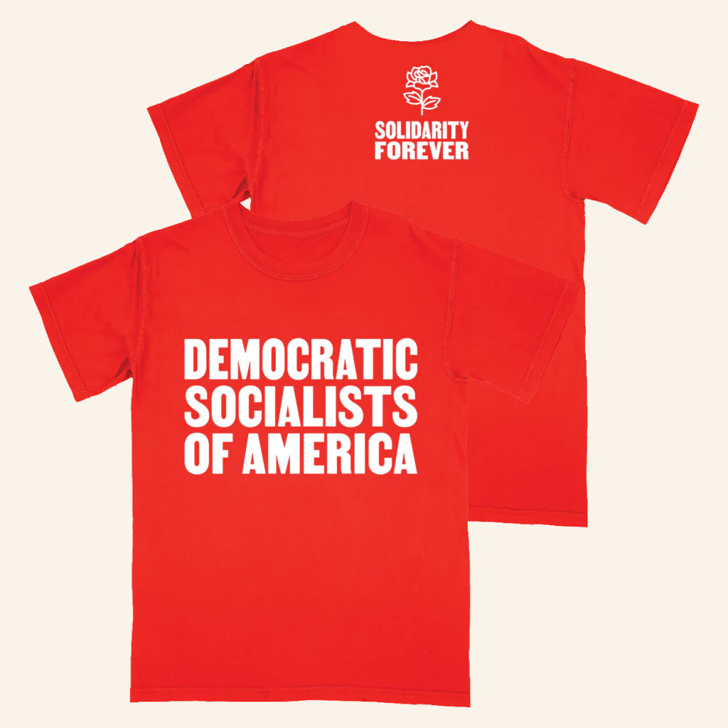 DSA Merch 2026 Solidarity ForeverTShirtDemocratic Socialists Of America Letter Shirt Red