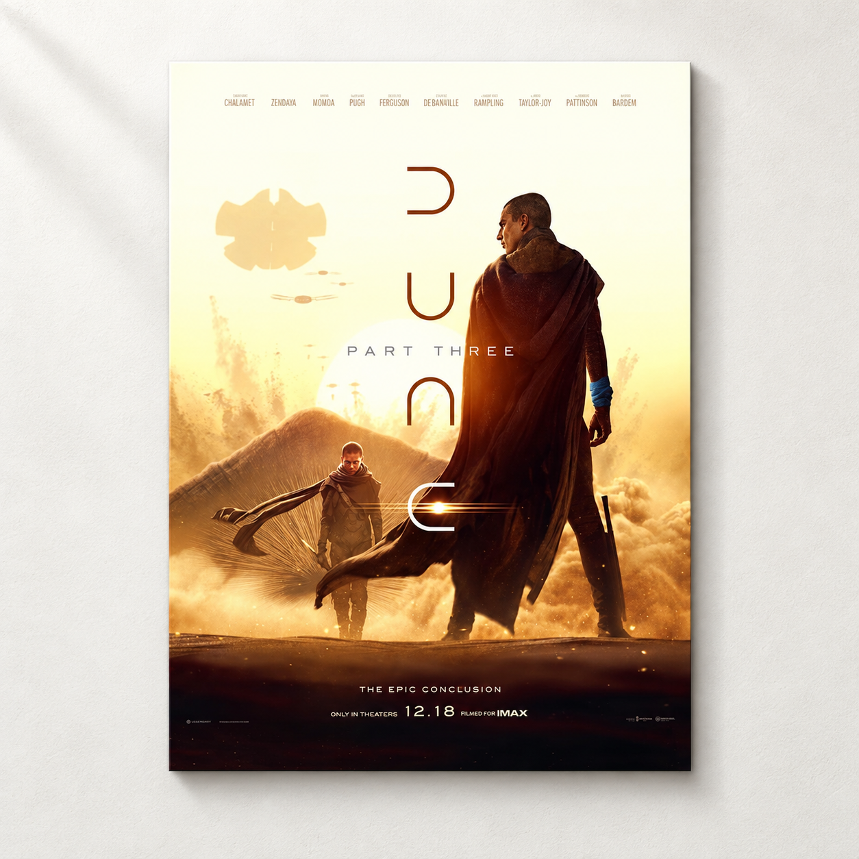 Dune Part 3 The Epic Conclusion New Poster In Theaters December 18 2026 Home Decor Poster Canvas