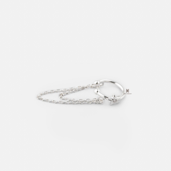 EC DROP DOUBLE CHAIN AND STAR GEM