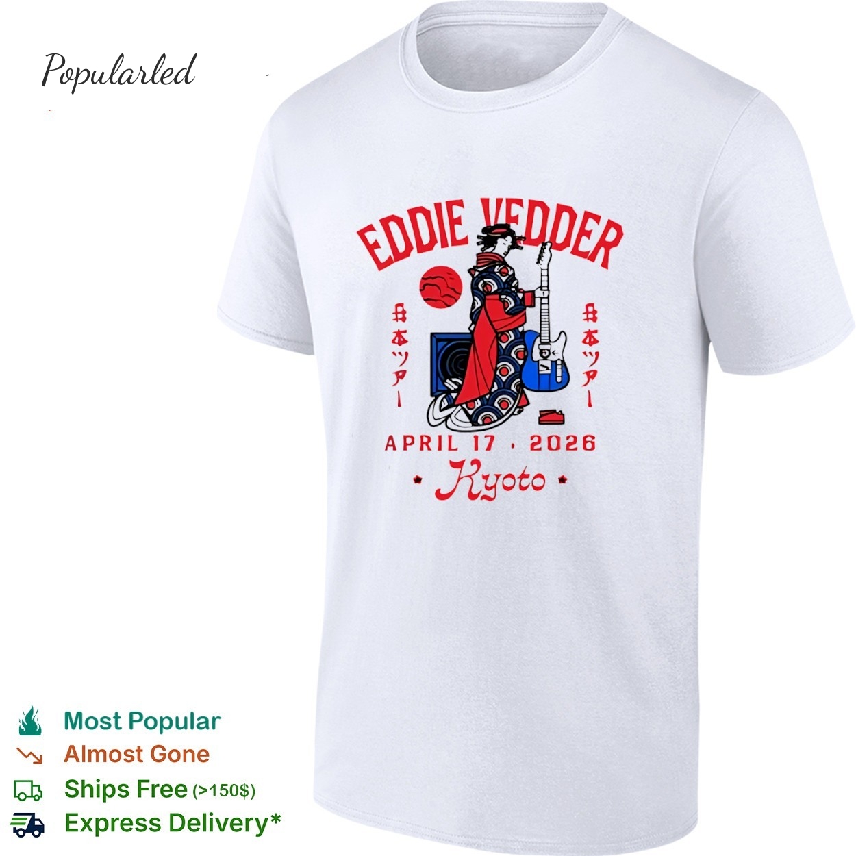 Eddie Vedder Kyoto Japan 2026 Geisha Event At Rohm Theatre Kyoto On April 17 2026 shirt