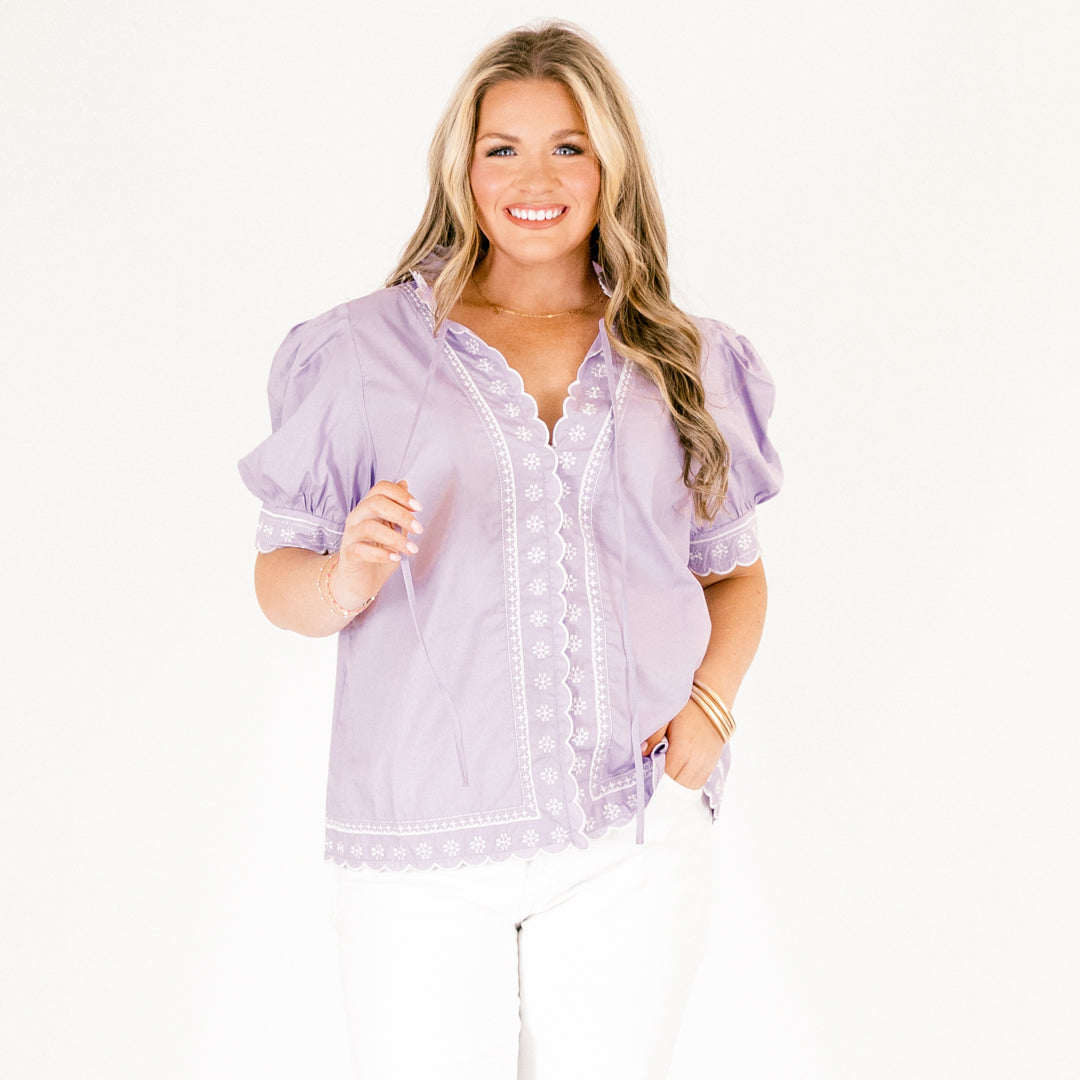 Effortless Grace Top, Lavender 8 Effortless Grace Top, Lavender - Image 8