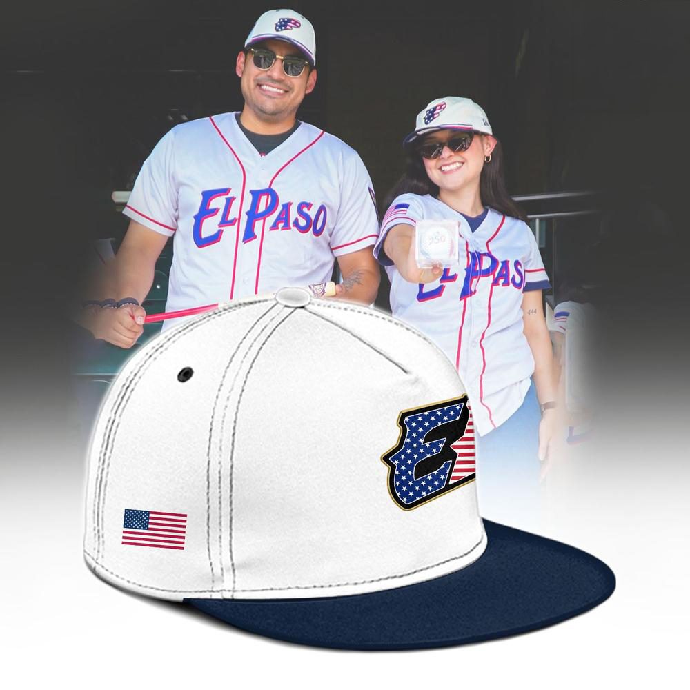 El Paso America 250 White Personalized Fourth of July Baseball Jersey - Image 3