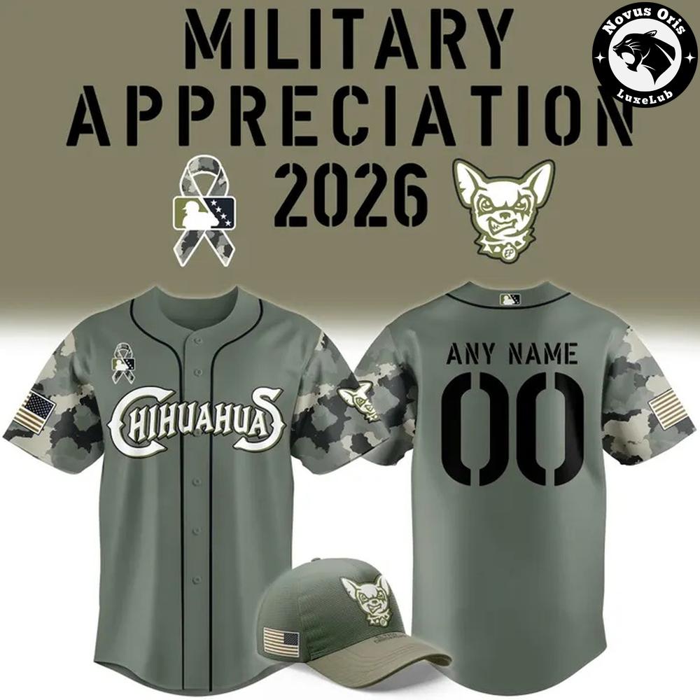 El Paso Chihuahuas 2026 Military Appreciation Baseball Jersey 1 - Unicasport El Paso Chihuahuas 2026 Military Appreciation Baseball Jersey