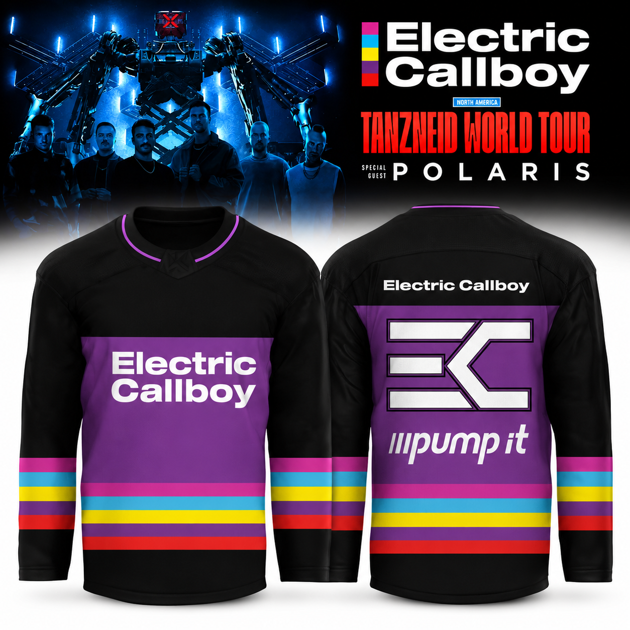 Electric Callboy 2026 Concert Hockey Jersey Merch