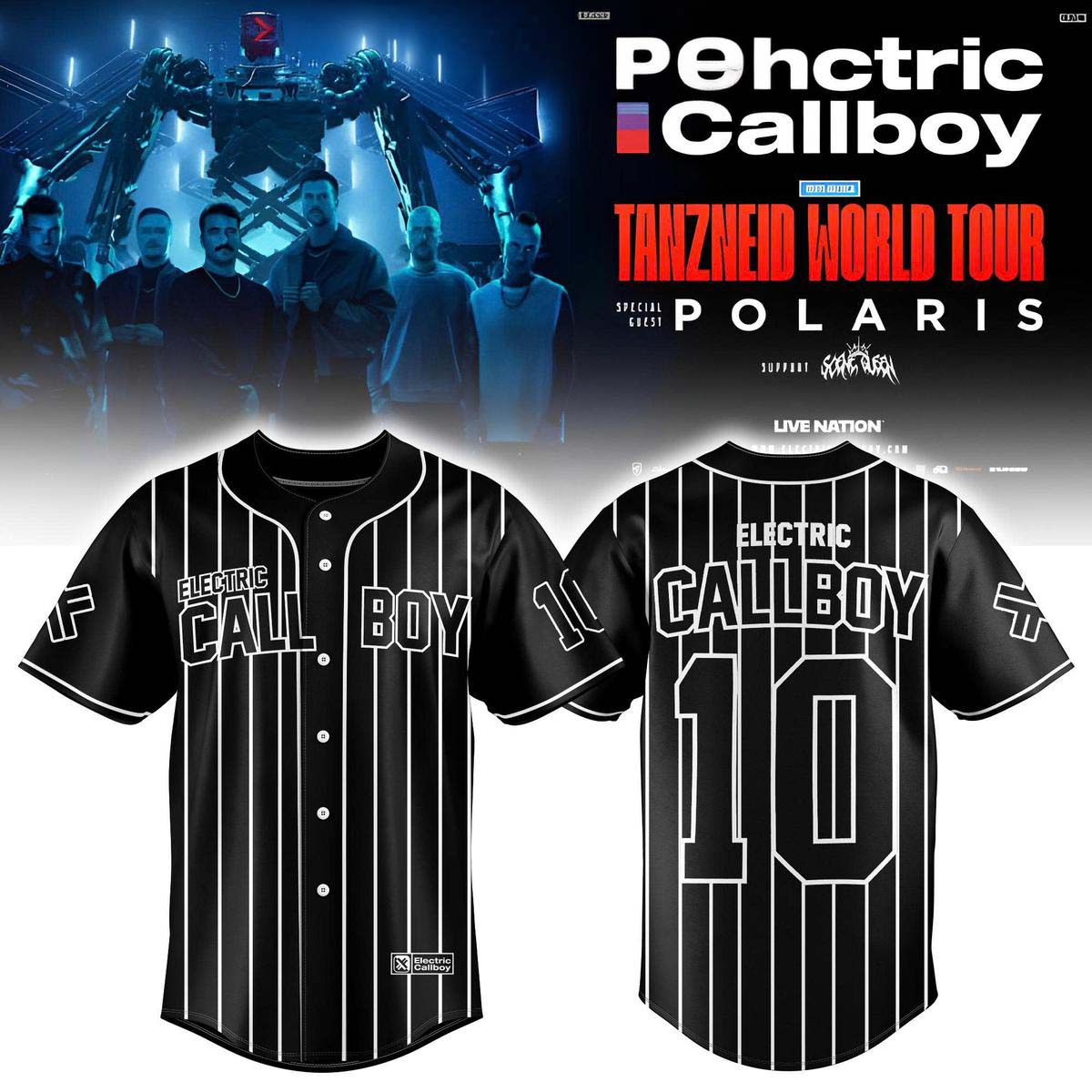 Electric Callboy Tanzneid World Tour 2026 Black Baseball Jersey 1 - Unicasport Electric Callboy Tanzneid World Tour 2026 Black Baseball Jersey