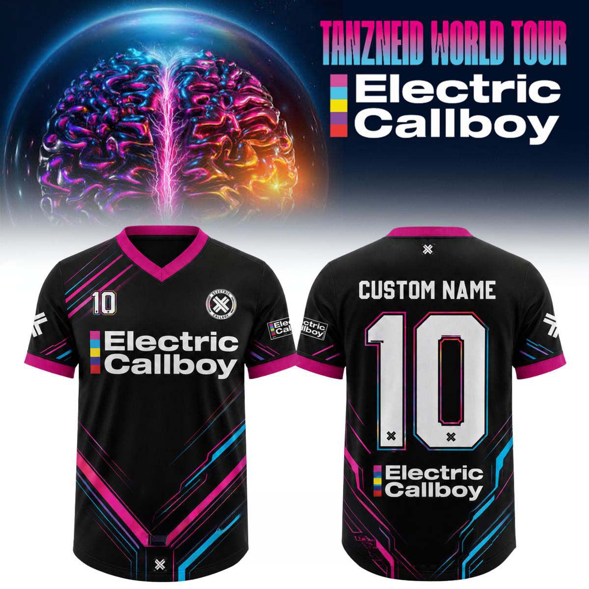 Electric Callboy Tanzneid 2026 Custom Name 10 Football Jersey Tour Collection 2 - Unicasport Electric Callboy Tanzneid 2026 Custom Name 10 Football Jersey Tour Collection