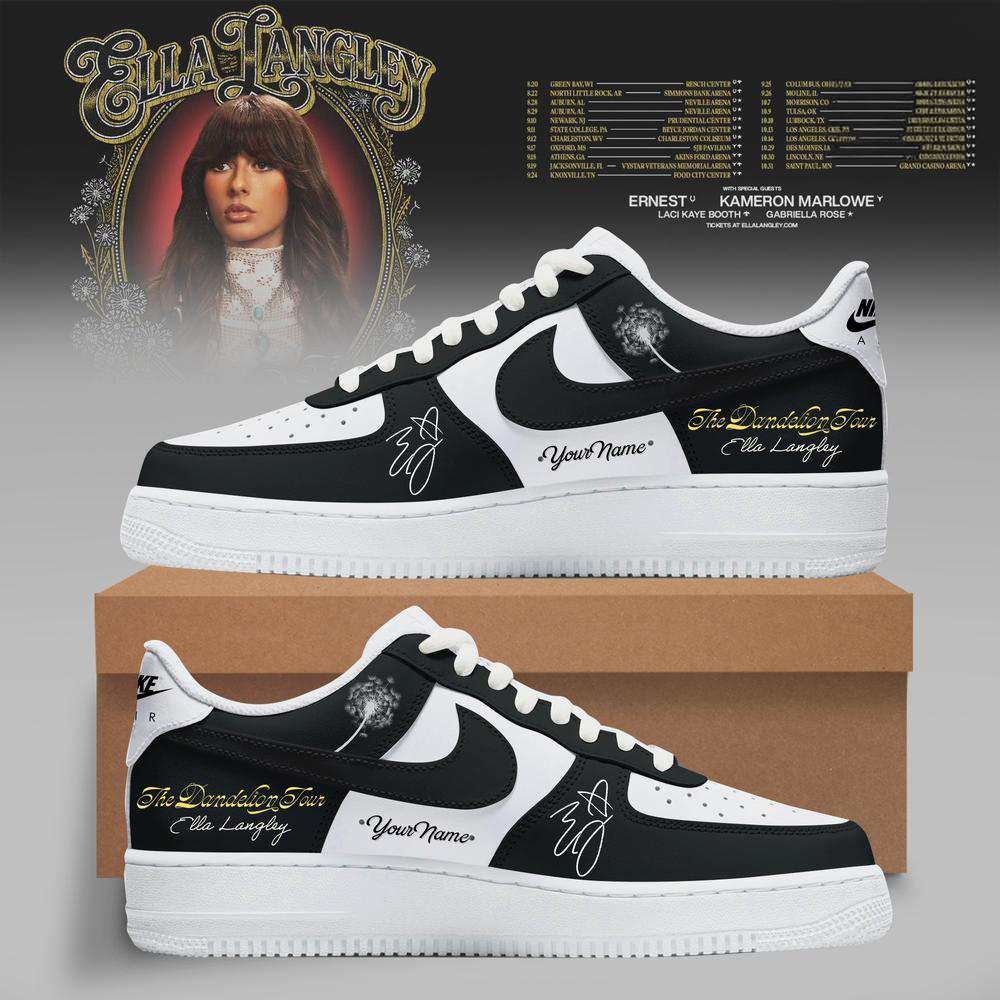 Ella Langley Black and Brown Dandelion Tour Sneakers