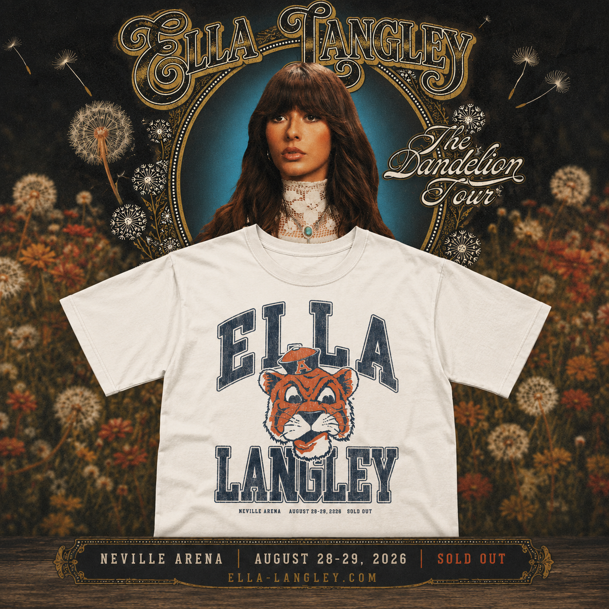 Ella Langley Neville Arena in Auburn, Alabama Aug 29 2026 Shirt