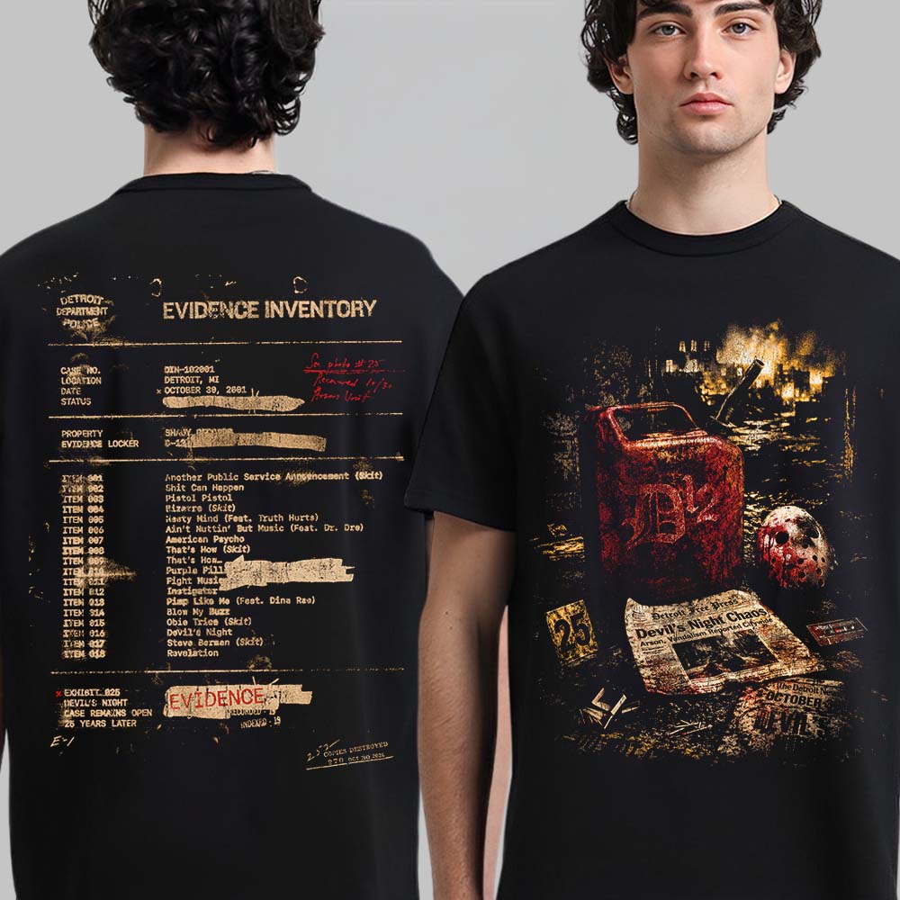 Eminem X D12 Devils Night 25th Anniversary Evidence TShirt