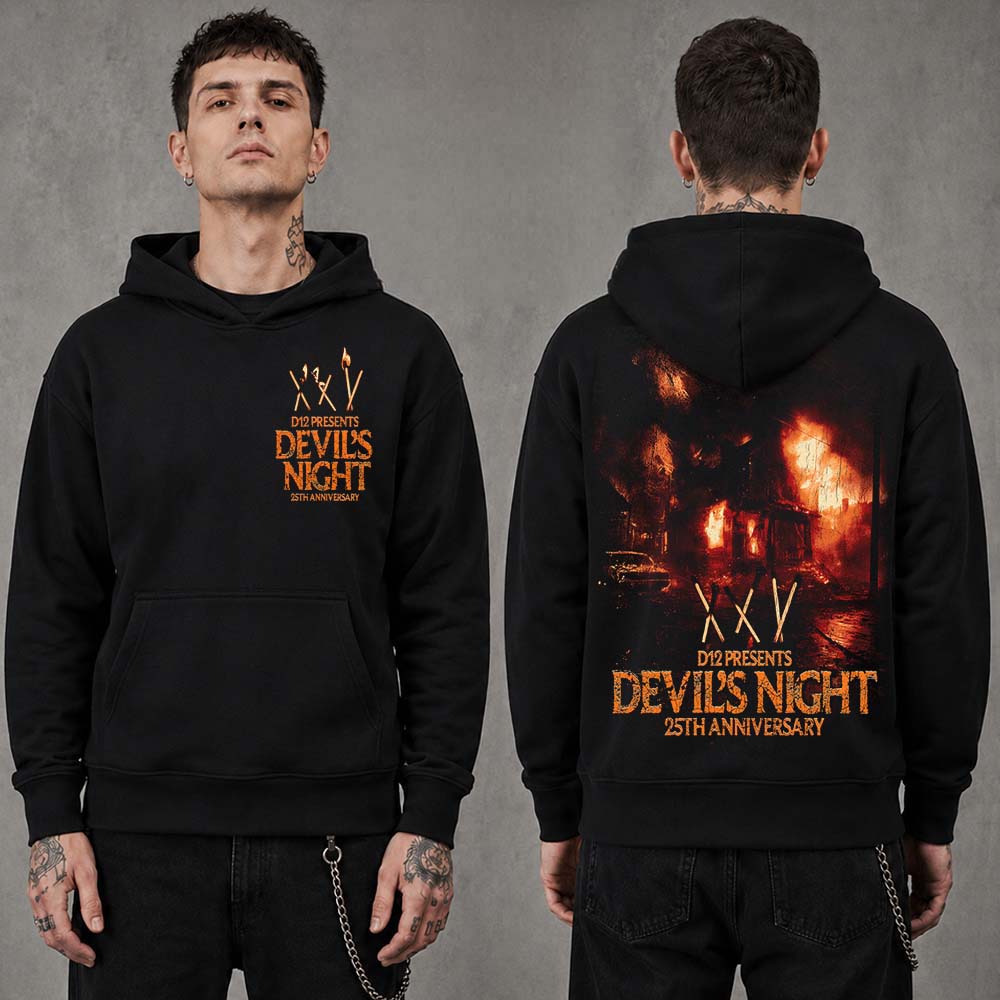 Eminem X D12 Devils Night 25th Anniversary Match Stick Hoodie