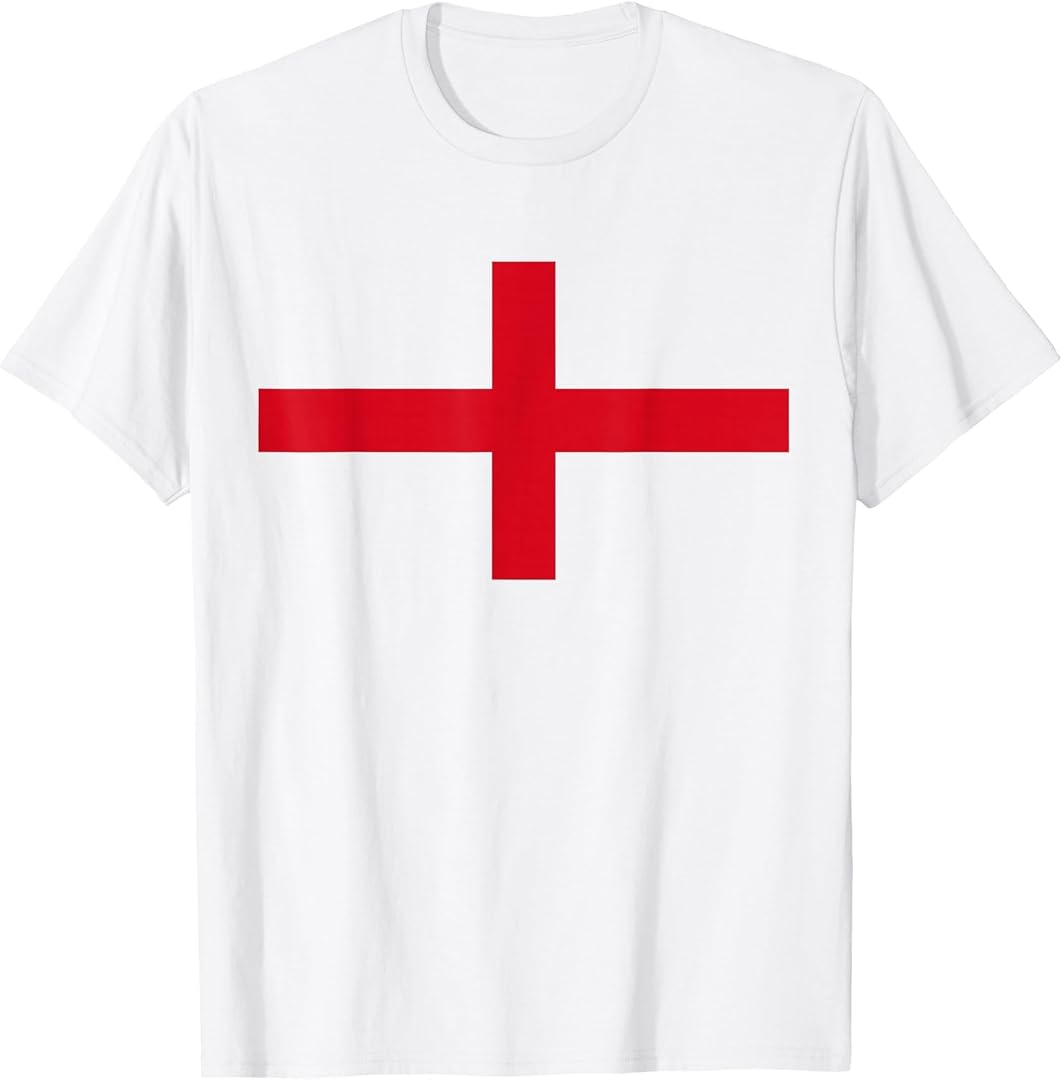 England Flag British UK English Saint George Cross Flags T Shirt