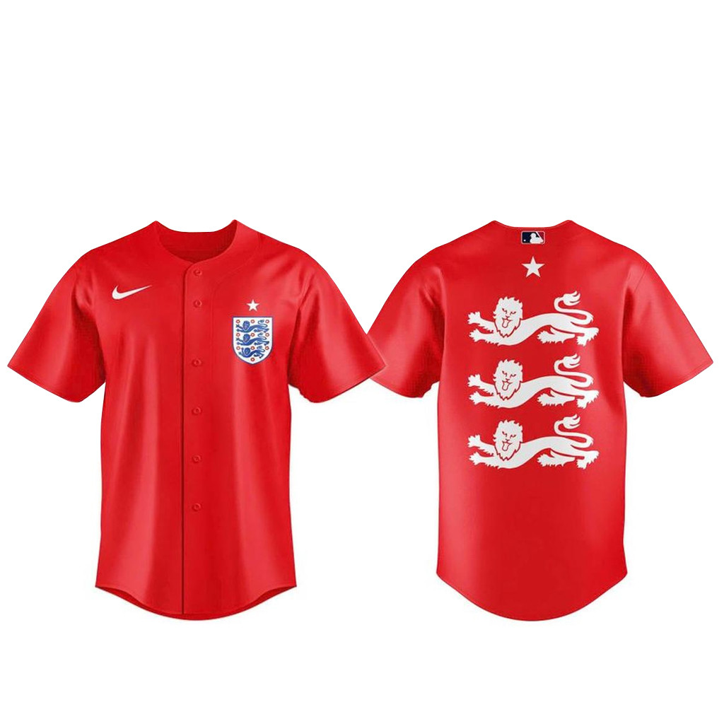England National Football Team 2026 Baseball Jersey