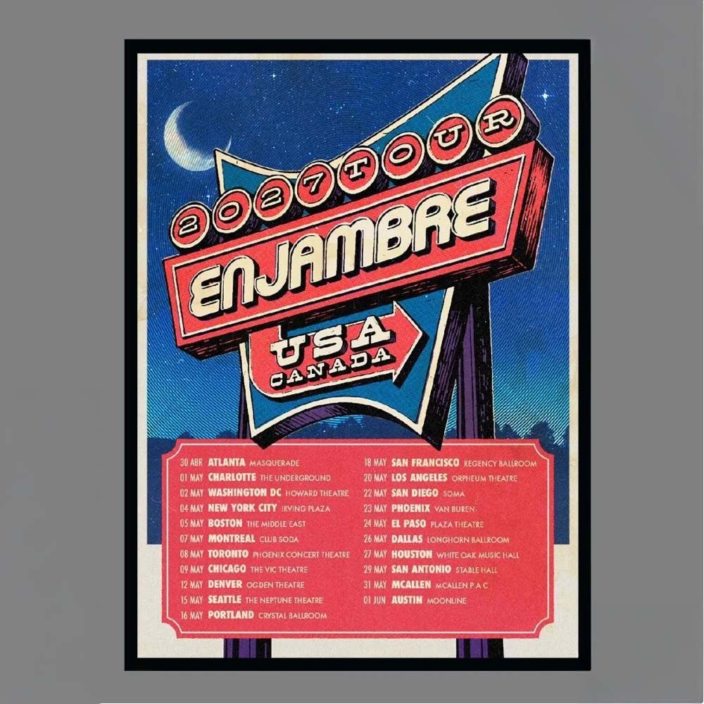 Enjambre 2027 Tour USA Canada Concert Dates Poster