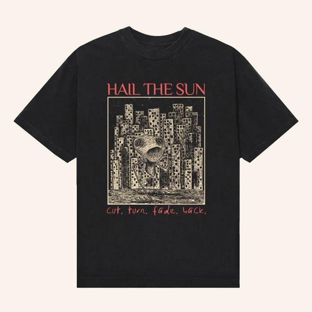 Equal Vision Merch Hail The Sun Cut Turn Fade Back Black T-Shirt Present For Husband