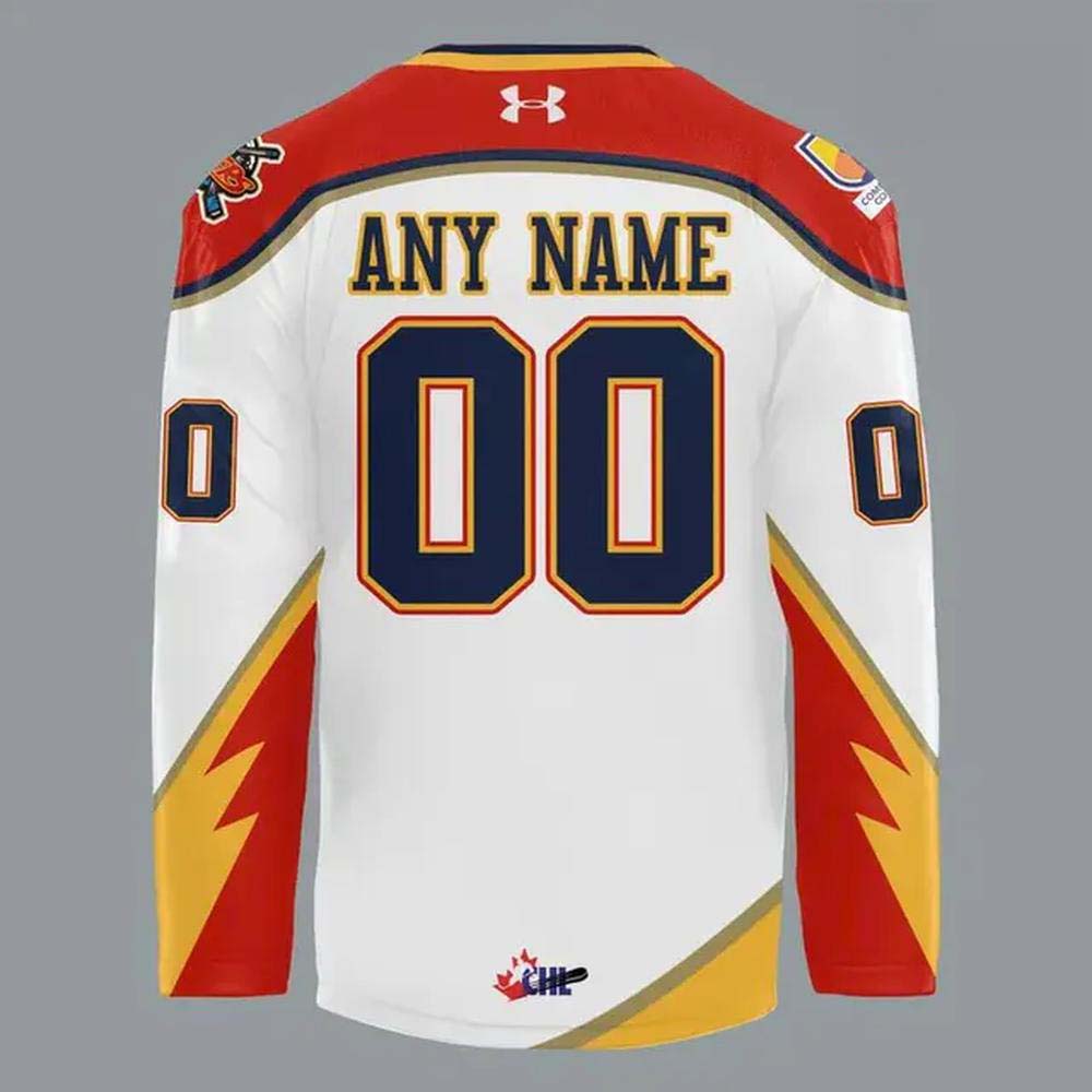 Erie Otters OHL Custom Name Number Warmup Hockey Jersey - Image 3