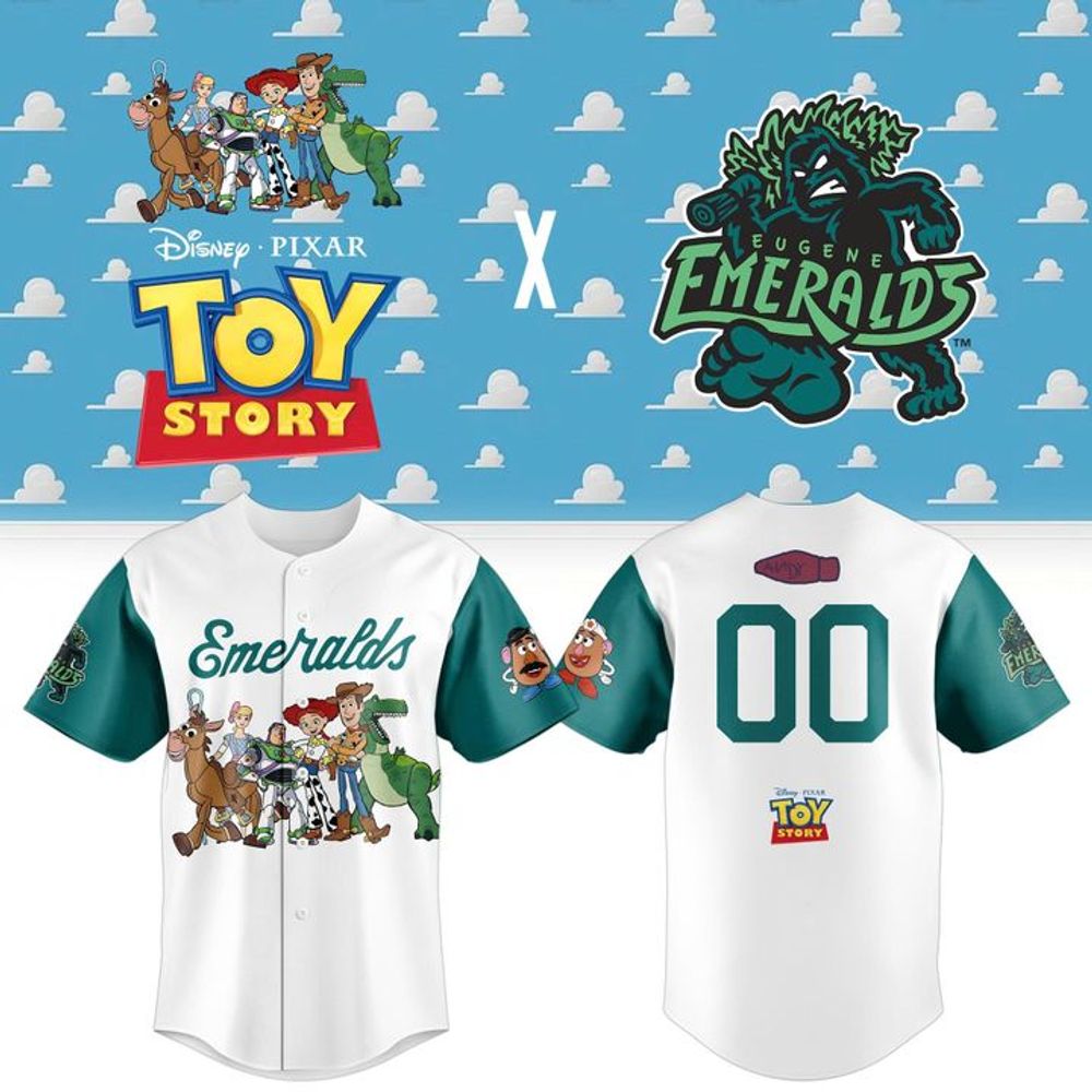 Eugene Emeralds Toy Story Theme Night Limited Edition Baseball Jersey