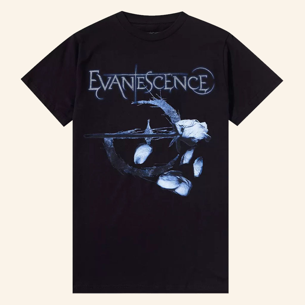 Evanescence Merch 2026 Evanescence Falling PetalsTShirtPresents For Rock Lovers