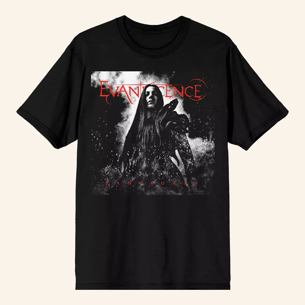 Evanescence Merch 2026 Evanescence Sanctuary Album CoverTShirtPresent For Band Fans