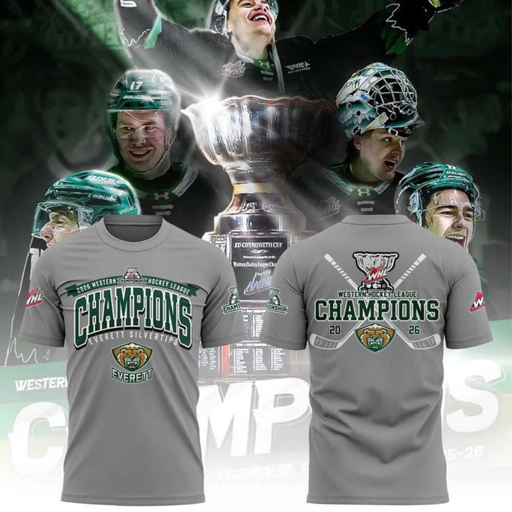 Everett Silvertips Western Hockey League Champions Gray Shirt