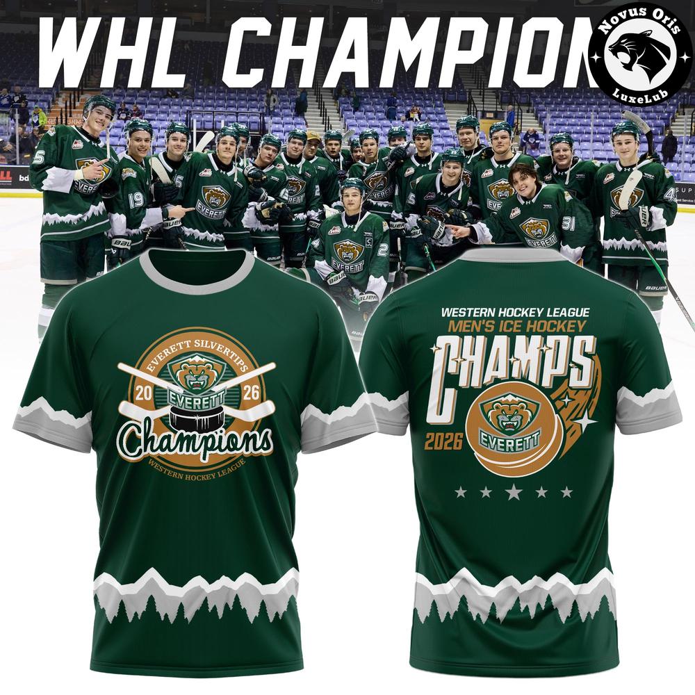 Everett Silvertips WHL Champions 2026 Limited Edition T-Shirt