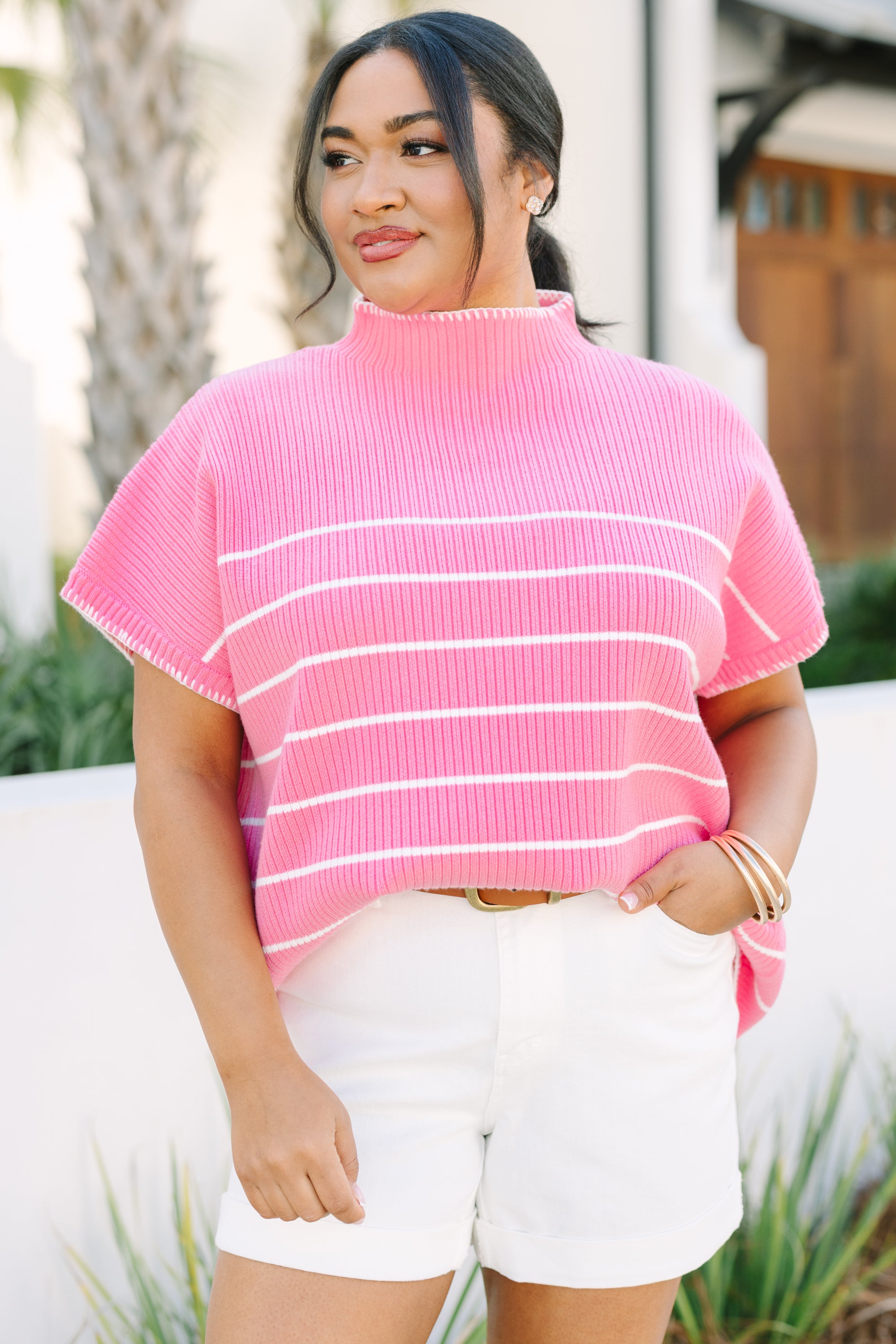 Eyes On You Sweater, Pink