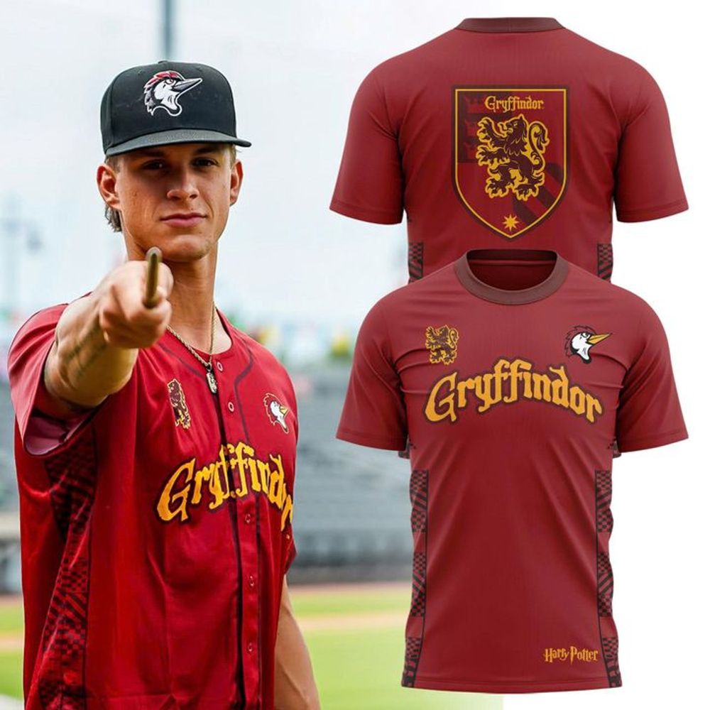 Fayetteville Woodpeckers x Gryffindor Harry Potter Night 2026 Shirt