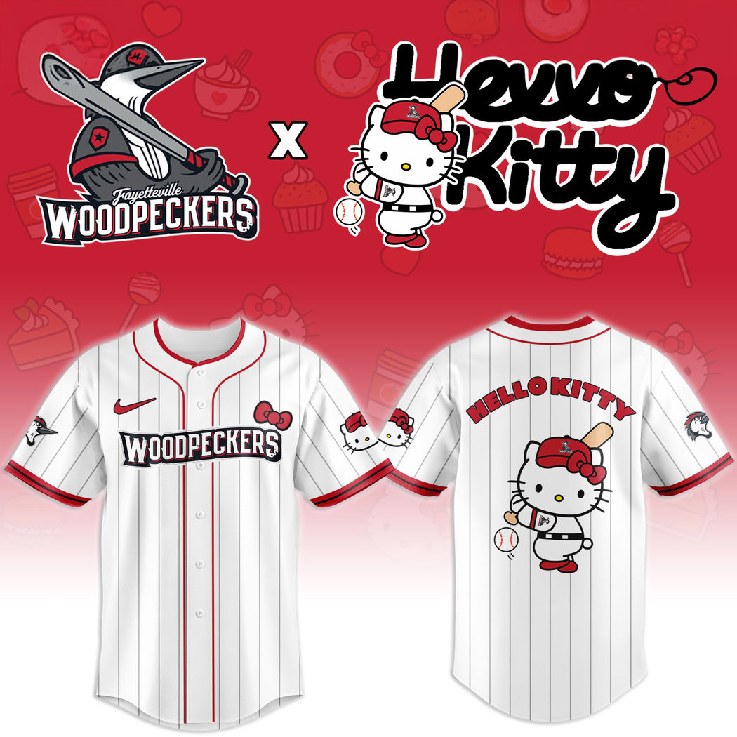Special Fayetteville Woodpeckers x Hello Kitty Night Jersey 1 - Unicasport Special Fayetteville Woodpeckers x Hello Kitty Night Jersey