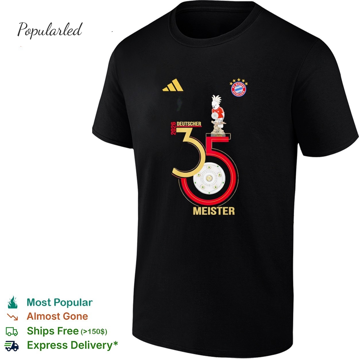 FC Bayern Munich Bundesliga Champions 2026 35 championship logo shirt
