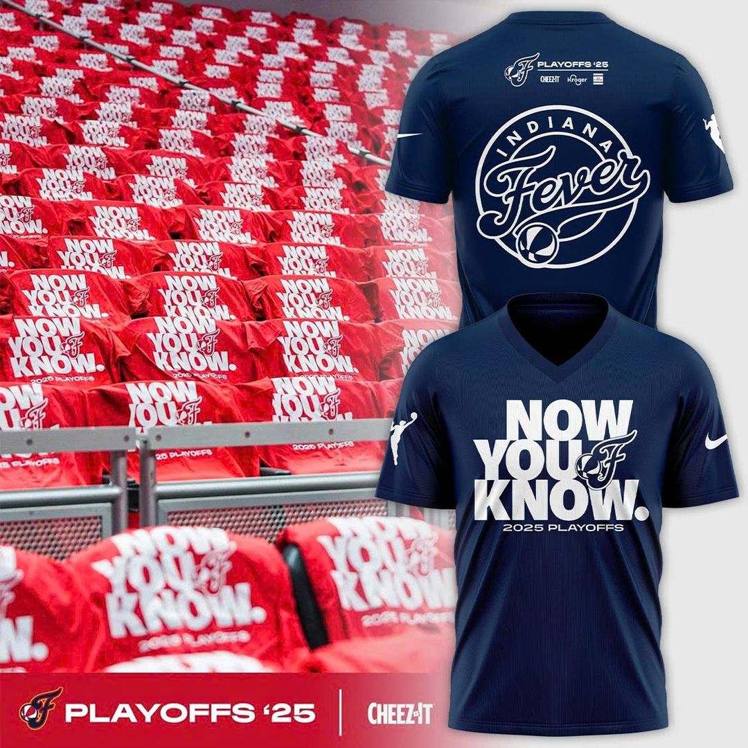 Fever Now You Know 2026 Playoffs VNeck TShirt V2 (Navy) 9100082479317