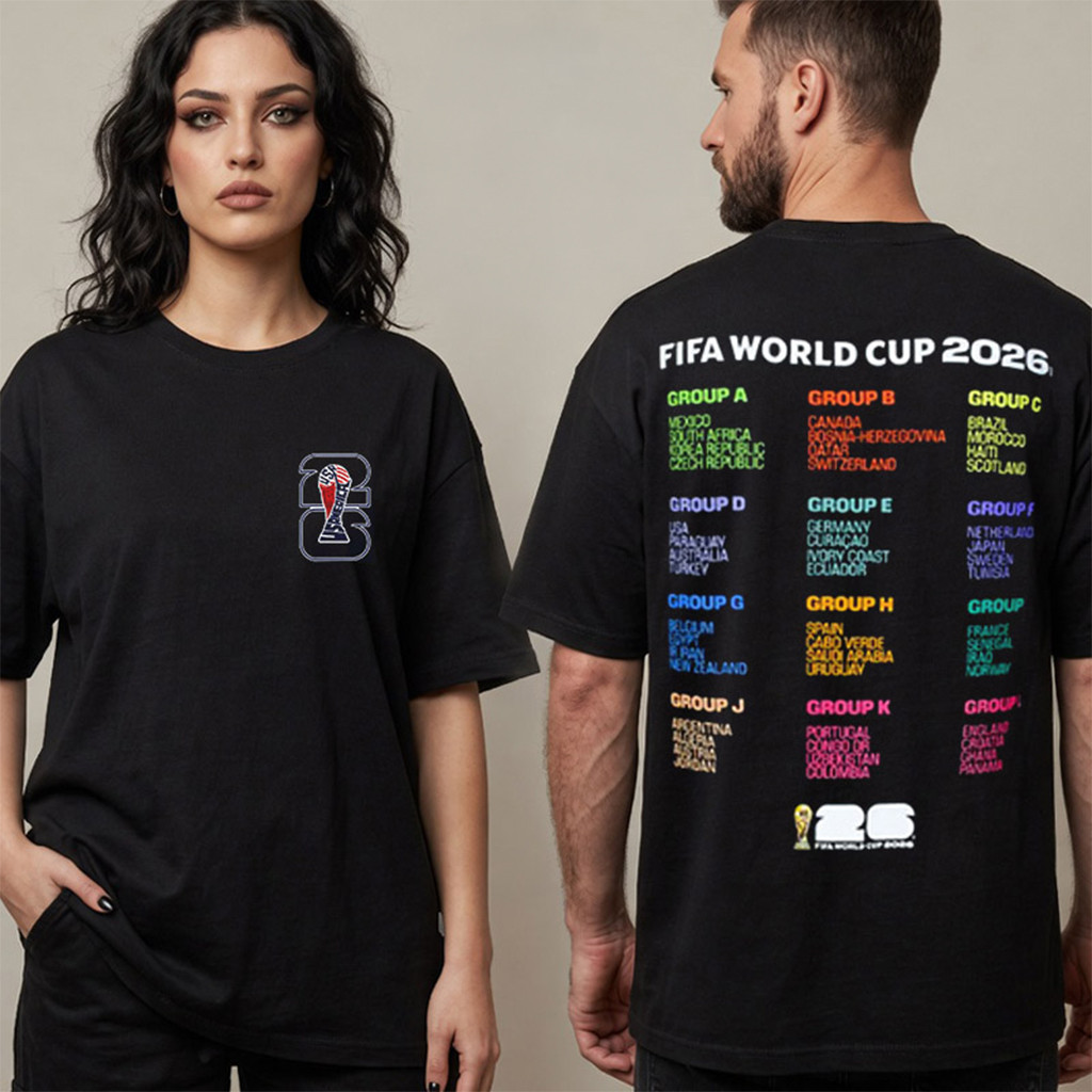 FIFA World Cup 2026 Tournament GroupsTShirtWorld Cup Merch Gifts For Him Her