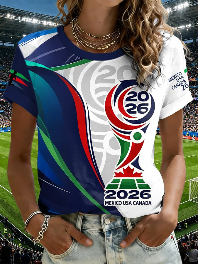 FIFA World Cup 2026 United Host Nations VNeck Shirt USA Mexico Canada Apparel Gift For Fans Girl