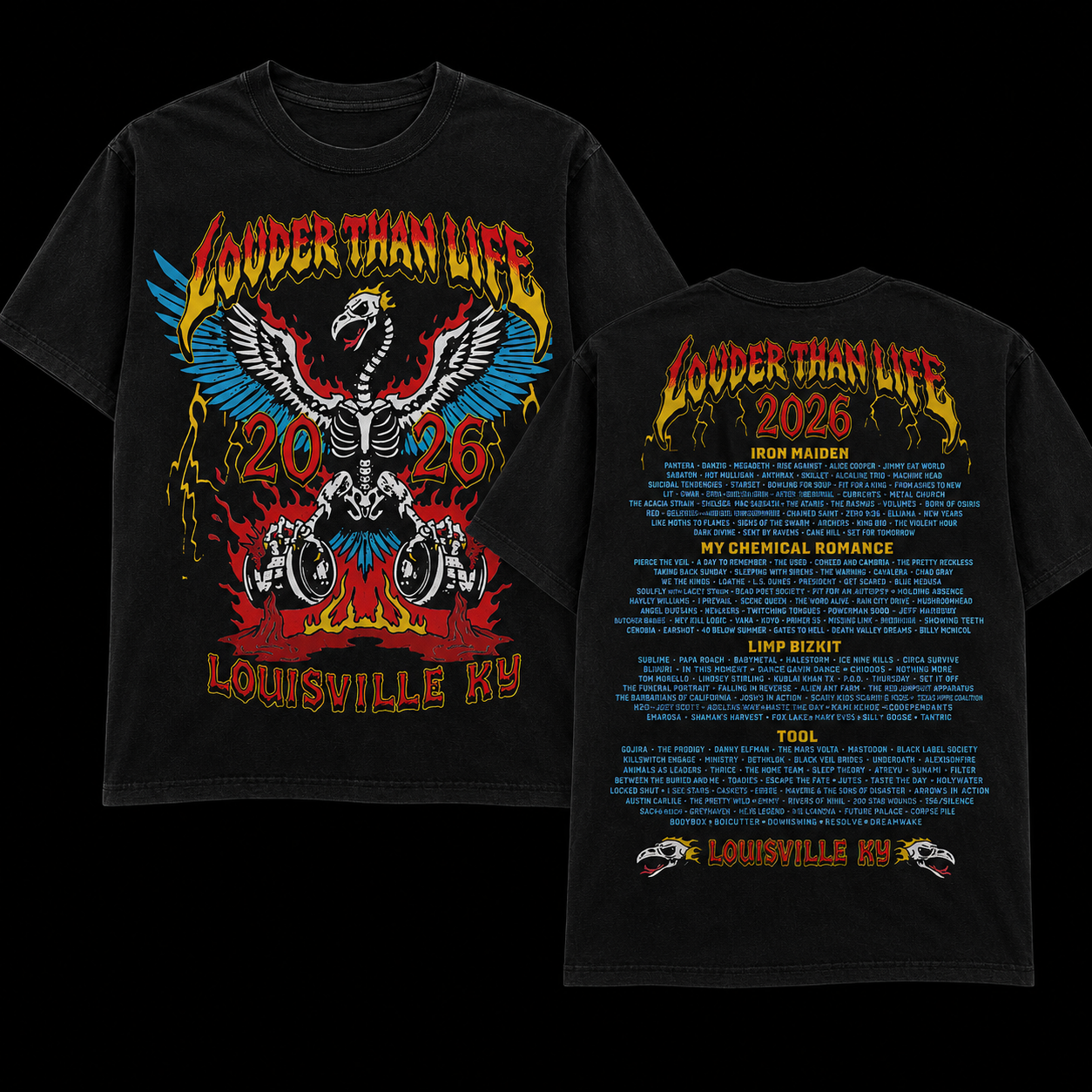 fire phoenix tee louder than life september 17 20 2026 louisville ky merch ot4eZ - merchtourboutique