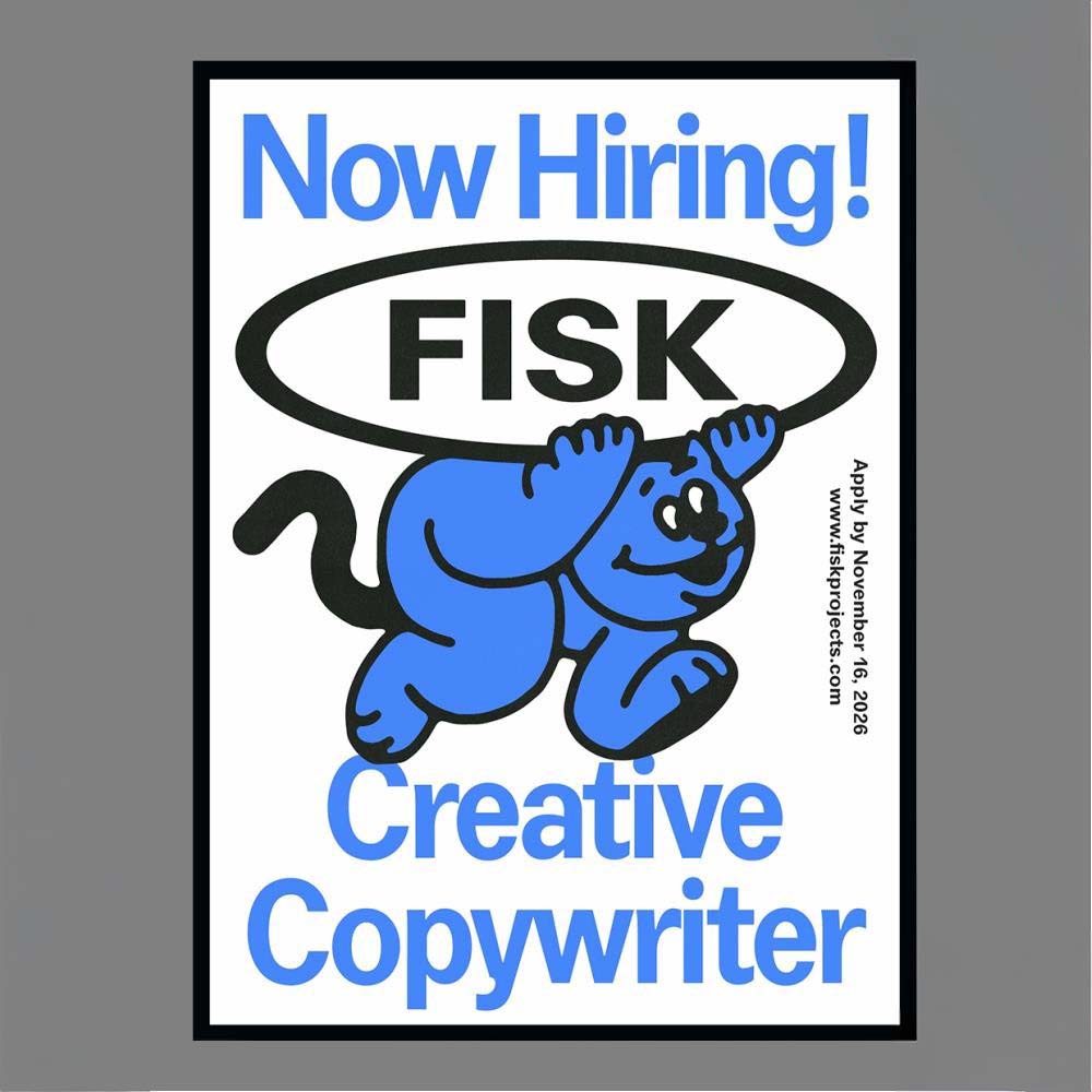 Fisk Now Hiring Creative Copywriter Job Opening November 16 2026 Wall Art Print Poster