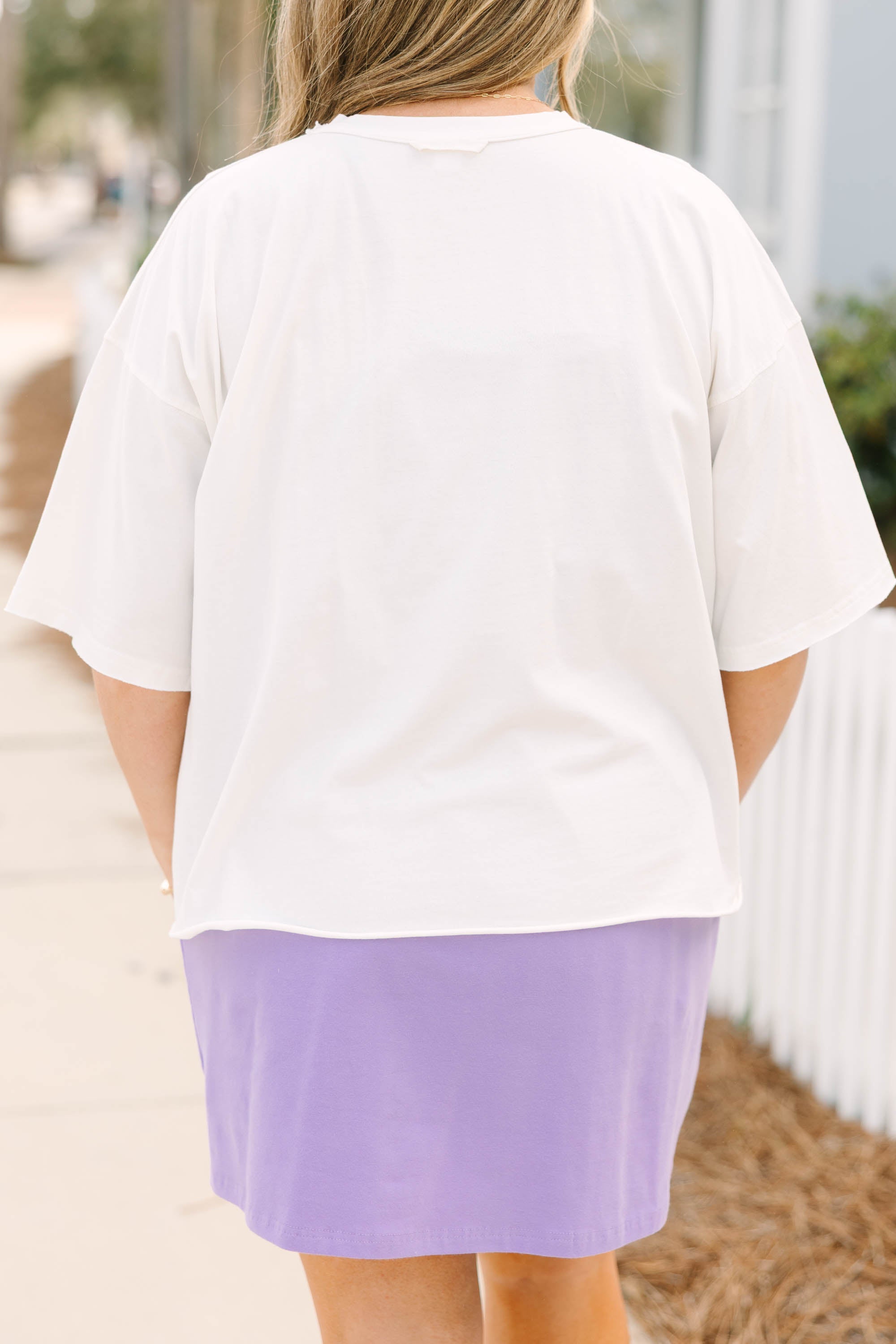 Flowers Blooming Vintage Wash Tee, White 5 Flowers Blooming Vintage Wash Tee, White - Image 5