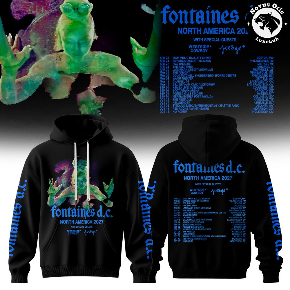Fontaines D.C. North America 2027 Tour Pullover Hoodie 1 - Unicasport Fontaines D.C. North America 2027 Tour Pullover Hoodie