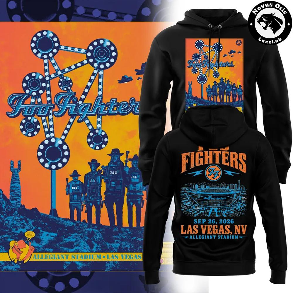 Foo Fighters Allegiant Stadium Las Vegas Tour 2026 Pullover Hoodie 1 - Unicasport Foo Fighters Allegiant Stadium Las Vegas Tour 2026 Pullover Hoodie