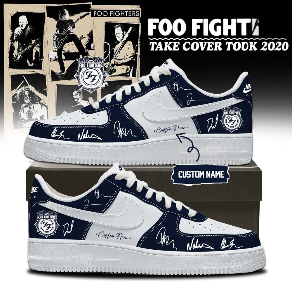 Foo Fighters Black and White Tour Graphic Sneakers