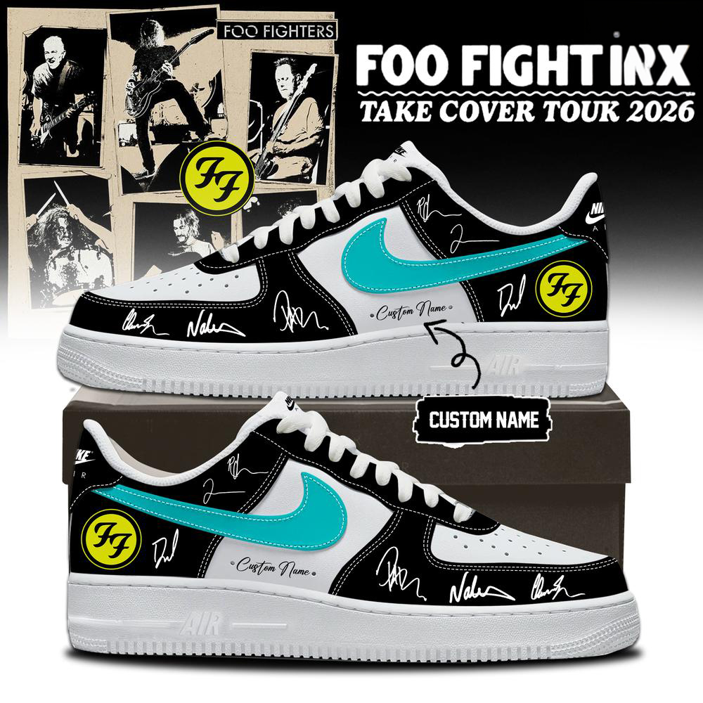 Foo Fighters Black Signature Rock Sneakers
