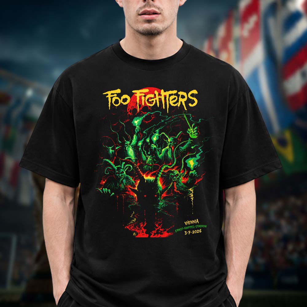 Foo Fighters Event Poster Vienna AT At Ernst Happel Stadion In Vienna AT On July 3 2026 Unisex T Shirt