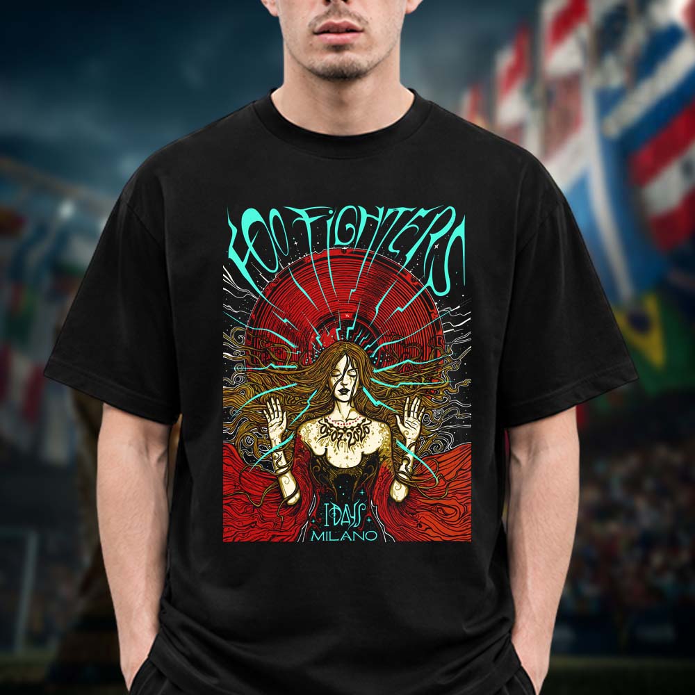 Foo Fighters Limited Concert Poster T Shirt Milan IT At Ippodromo SNAI La Maura In Milano IT On July 5 2026 Unisex T Shirt