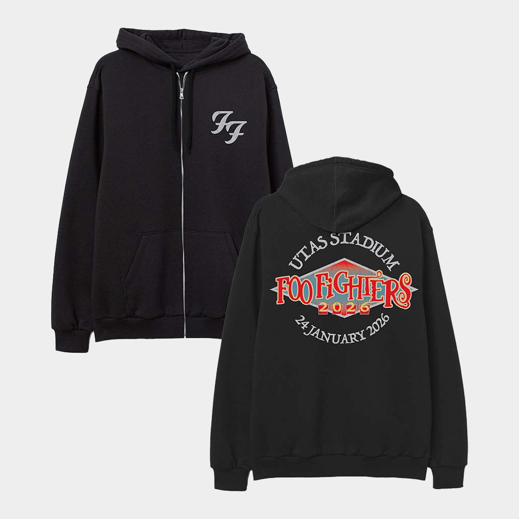 Foo Fighters Merch Utas Stadium Zip Hoodie Foo Fighters Hoodie Gifts For Rock Band Fans Merch 2026
