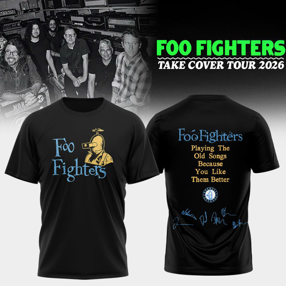 Foo Fighters Take Cover Tour 2026 Limited Edition TShirt