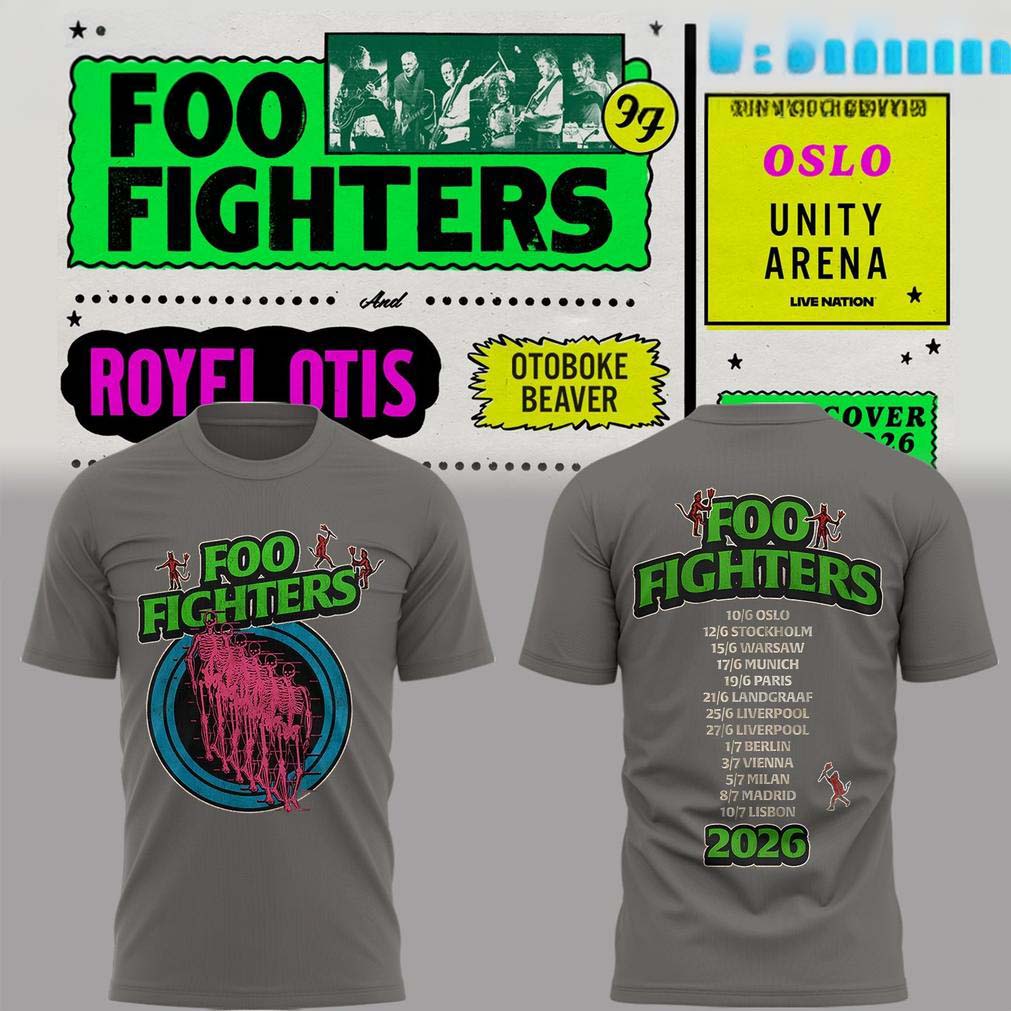 Foo Fighters Take Cover Tour 2026 Limited T Shirt